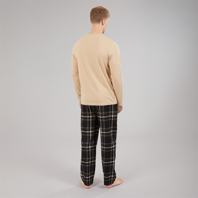 Herre maugham loungedragt Stone/Sort/Taupe/Stone/Stone Grey Check - Billede 2