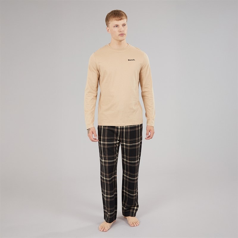 Herre maugham loungedragt Stone/Sort/Taupe/Stone/Stone Grey Check - Billede 4