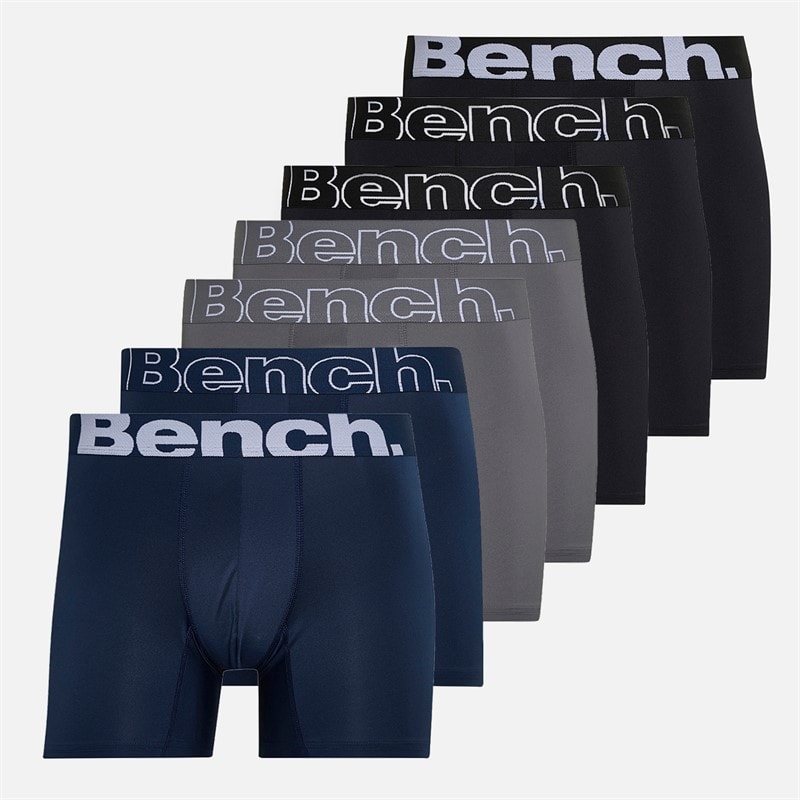 Herre atglen syv-pak boksershorts Sort/Navy/Steel Grey - Billede 1