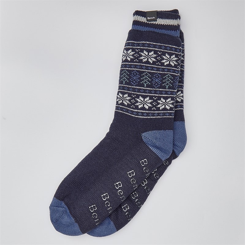 Bench Herre holmead sherpa-forede hjemmesokker - Navy