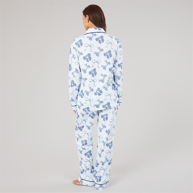 Dame korda pyjamas Sky Way/Stålblå - Billede 2