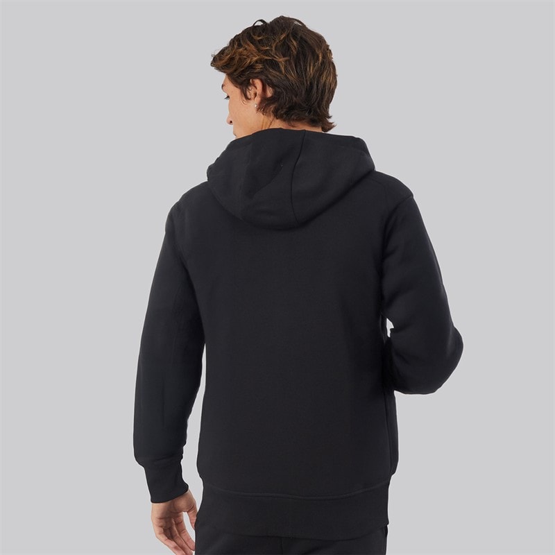 Herre klemerio hættetrøje med fuld lynlås Sort - Billede 2