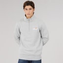 Herre benevento 1/4 zip sweatshirt Light Grey Marl
