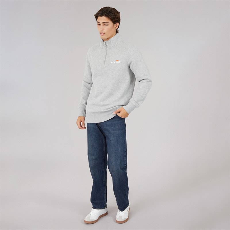 Herre benevento 1/4 zip sweatshirt Light Grey Marl - Billede 4
