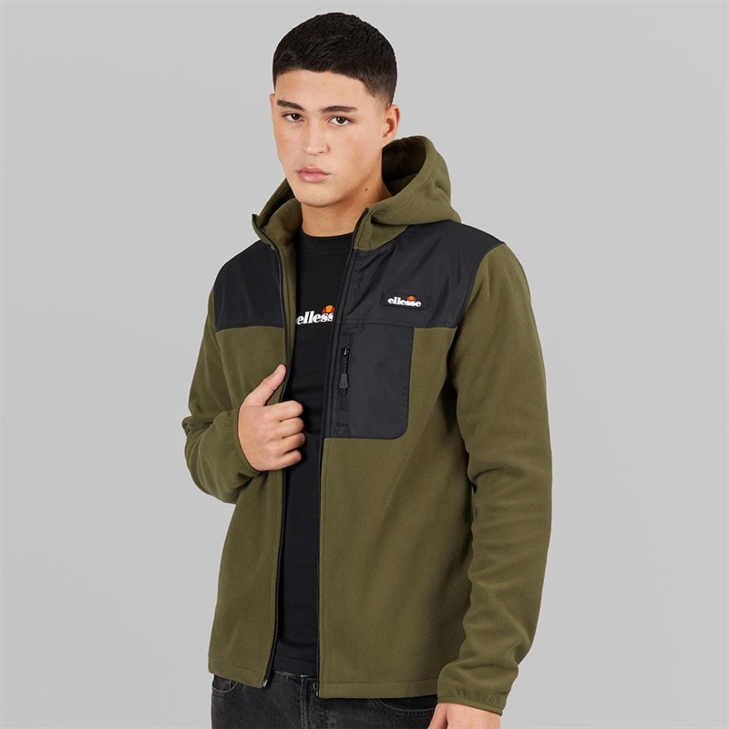 Herre caprio hættetrøje i fleece Khaki - Billede 1