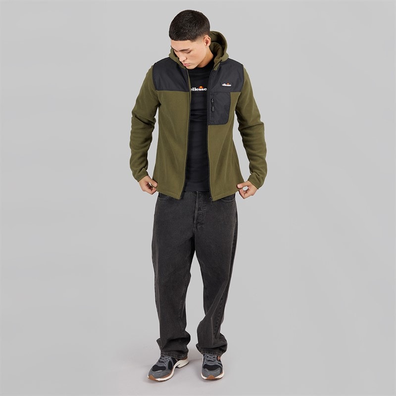 Herre caprio hættetrøje i fleece Khaki - Billede 4