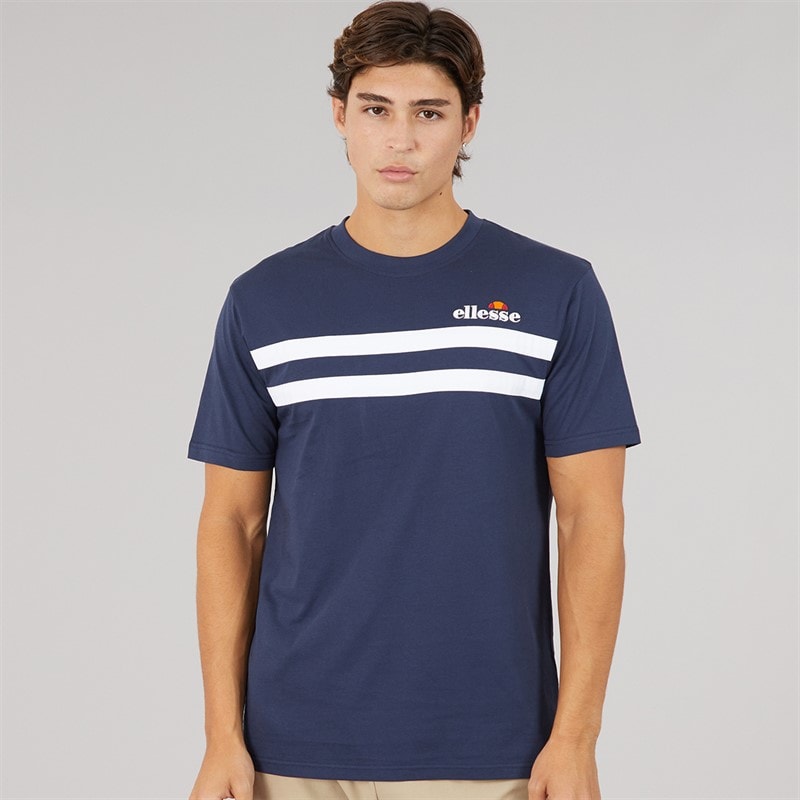 Ellesse Herre squalius retro stribet t-shirt - Marineblå