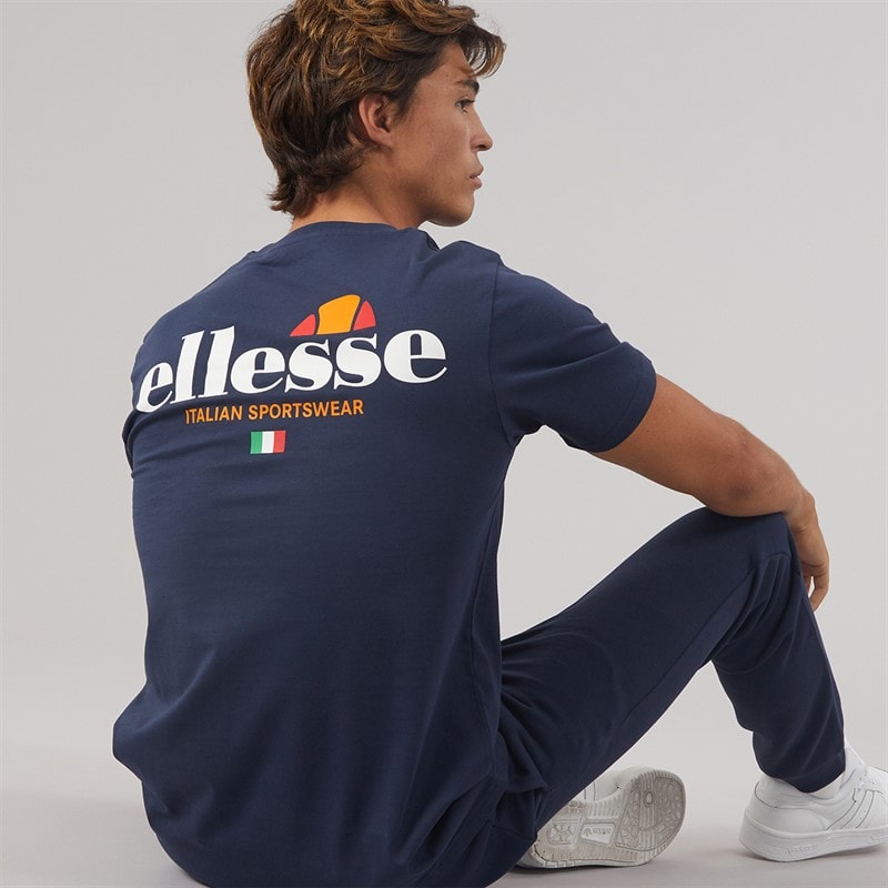 Ellesse Herre Georgio ryglogo t-shirt - Marineblå