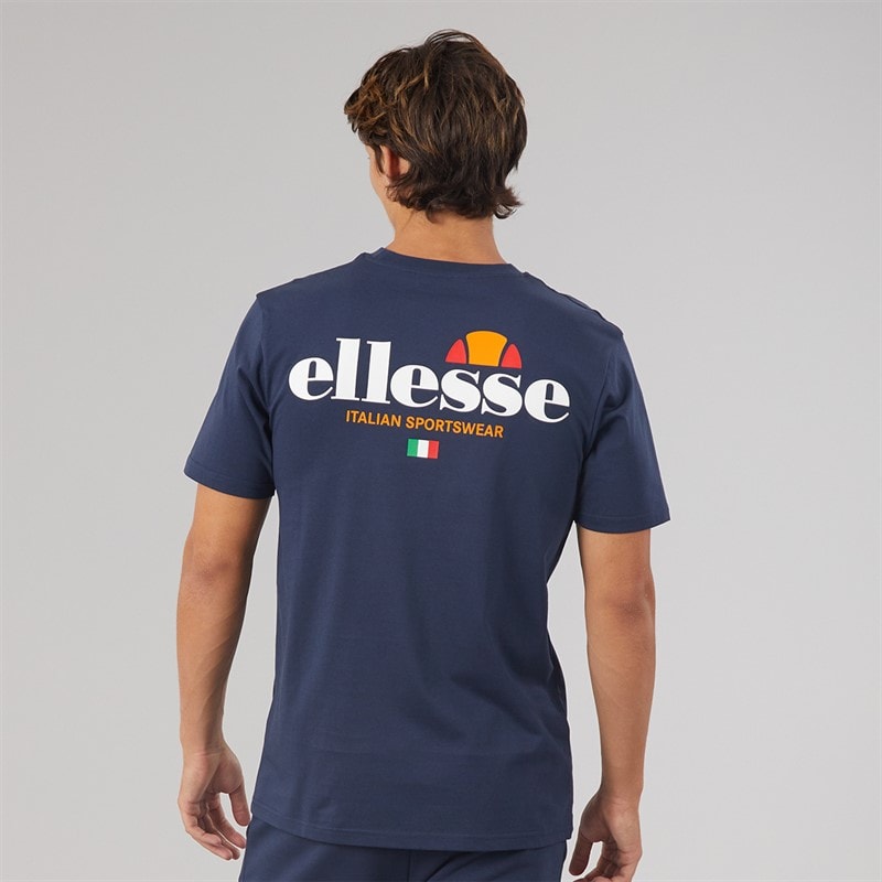 Herre Georgio ryglogo t-shirt Marineblå - Billede 3