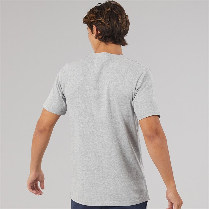 Herre malbory 2 t-shirt med venstre brystprint Grey Marl - Billede 2