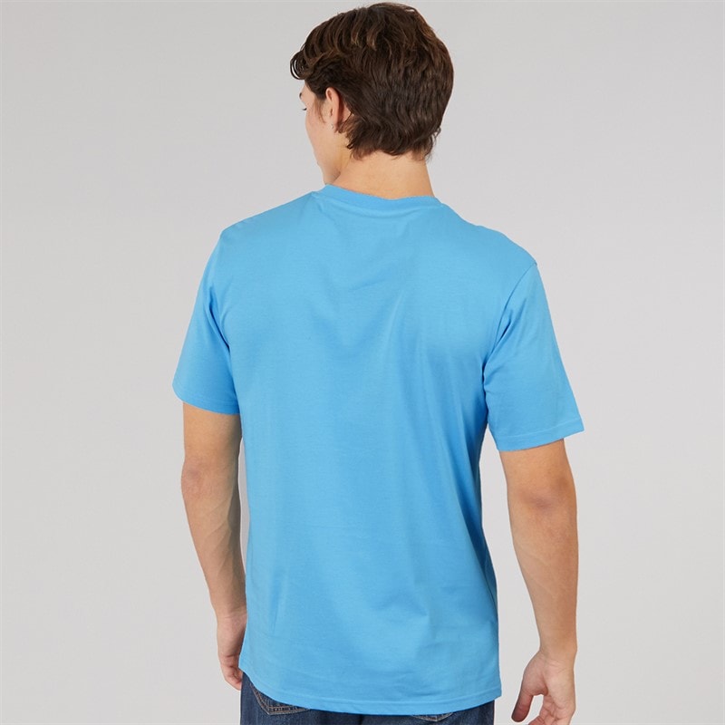 Herre squalius retro stribet t-shirt Blå - Billede 2