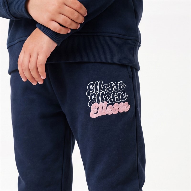 Piger mazzi sweatshirt med bubble-logo og joggers sæt Navy - Billede 4