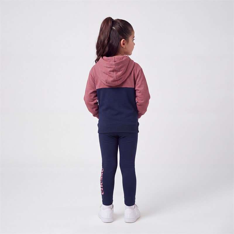 Piger maria logo leggings sæt Rose/Marineblå - Billede 2