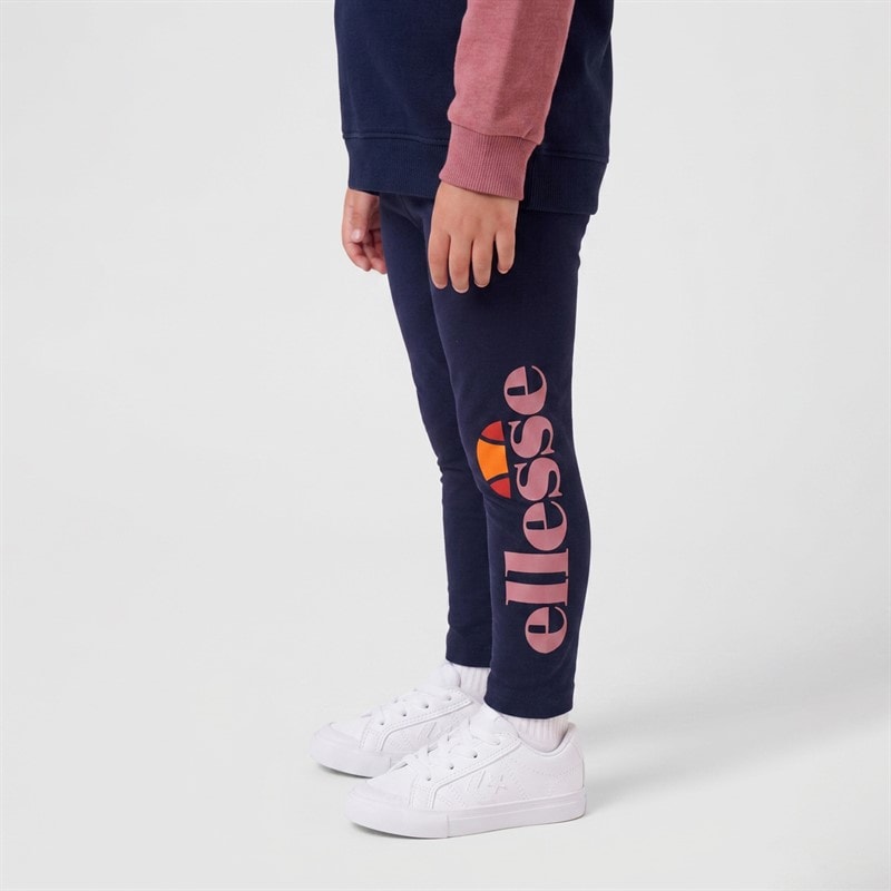 Piger maria logo leggings sæt Rose/Marineblå - Billede 5