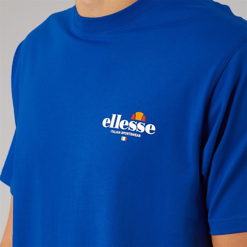 Herre lyon afslappet pasform t-shirt med ryglogo Cobalt - Billede 5