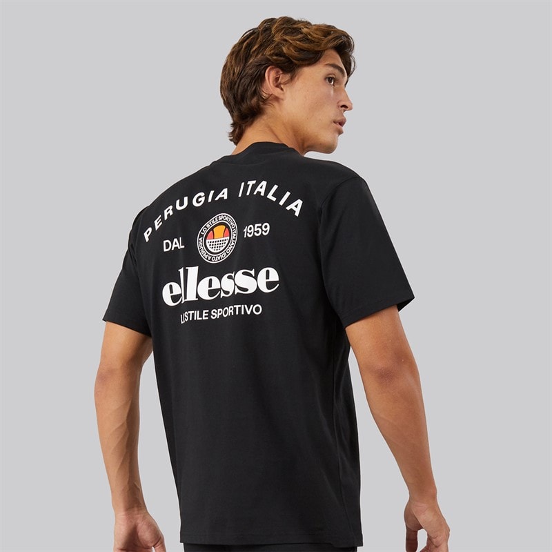 Herre lyon afslappet pasform t-shirt med ryglogo Sort - Billede 1