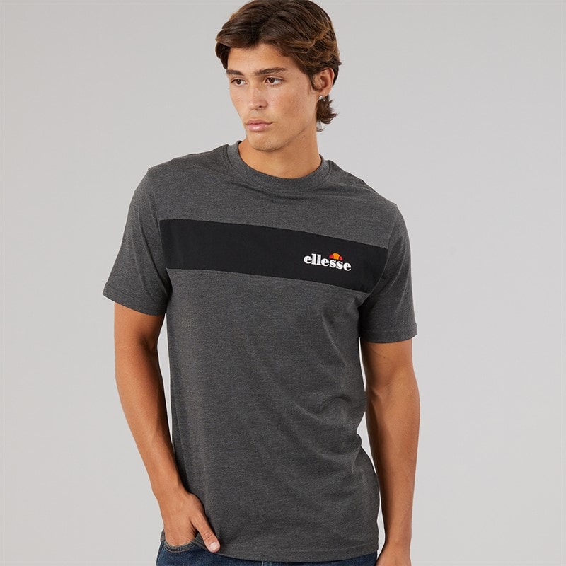 Herre moulton panel t-shirt Mørkegrå - Billede 1