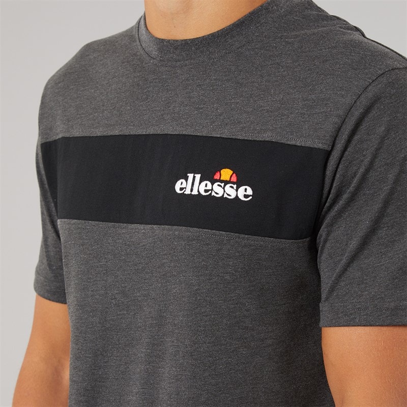 Herre moulton panel t-shirt Mørkegrå - Billede 3