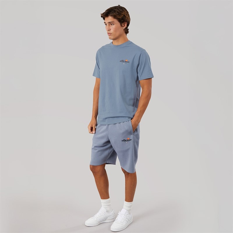 Herre lyon afslappet pasform t-shirt med ryglogo Grå Blue - Billede 4