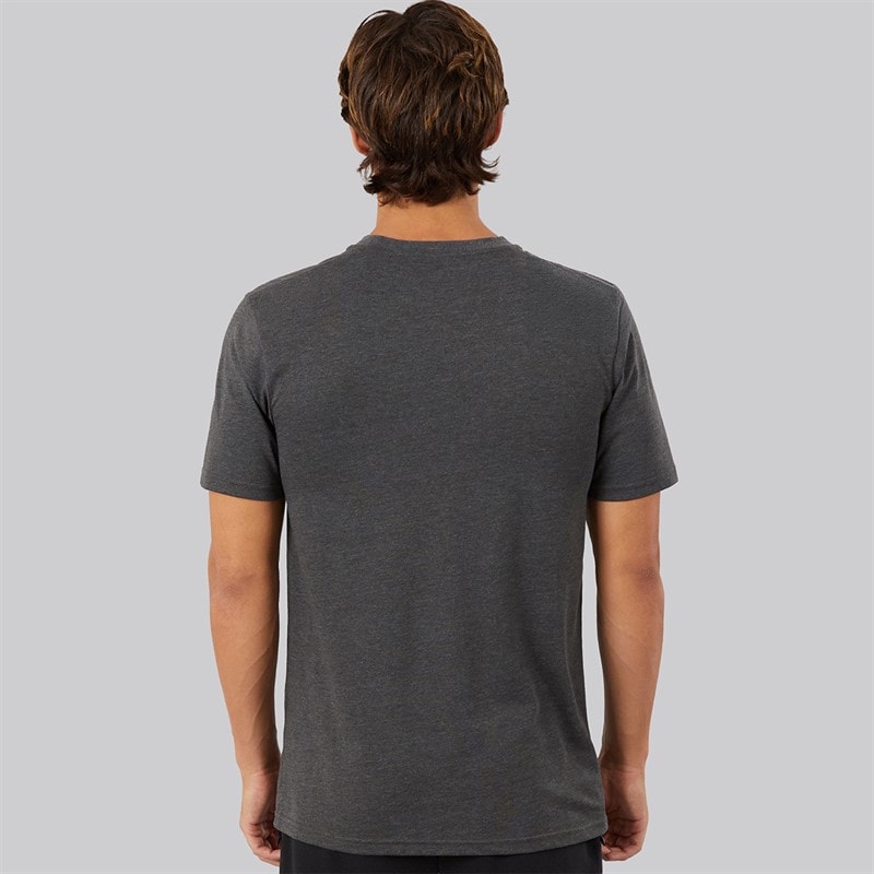 Herre ollio 2 central logo t-shirt Dark Grey Marl - Billede 2
