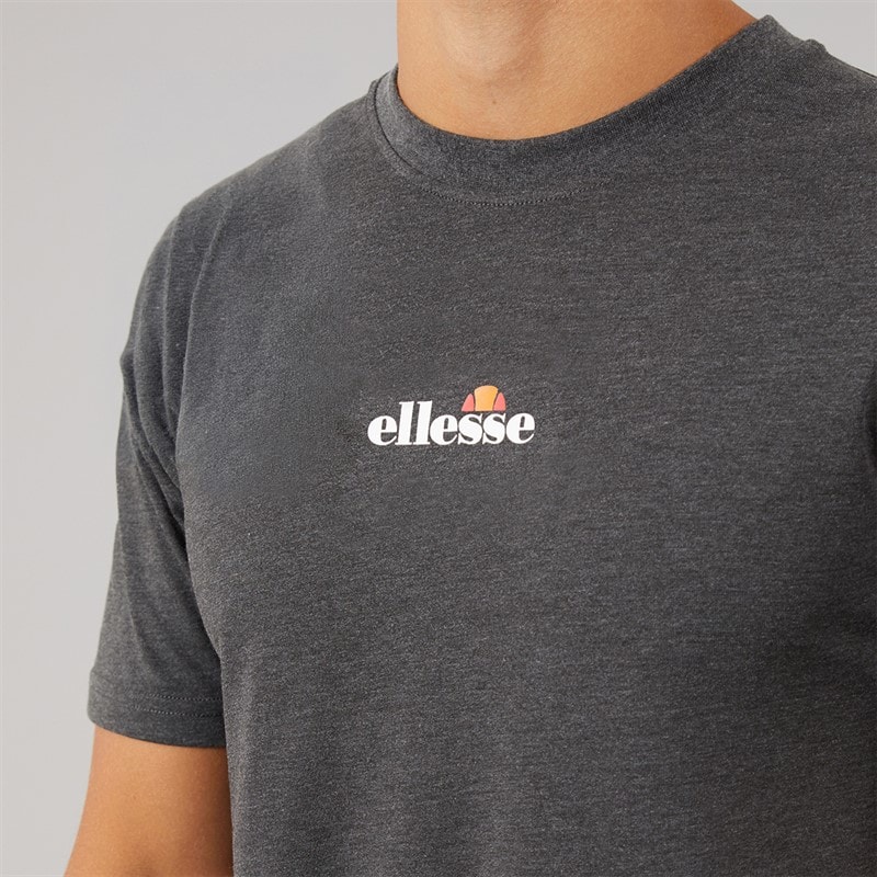 Herre ollio 2 central logo t-shirt Dark Grey Marl - Billede 3