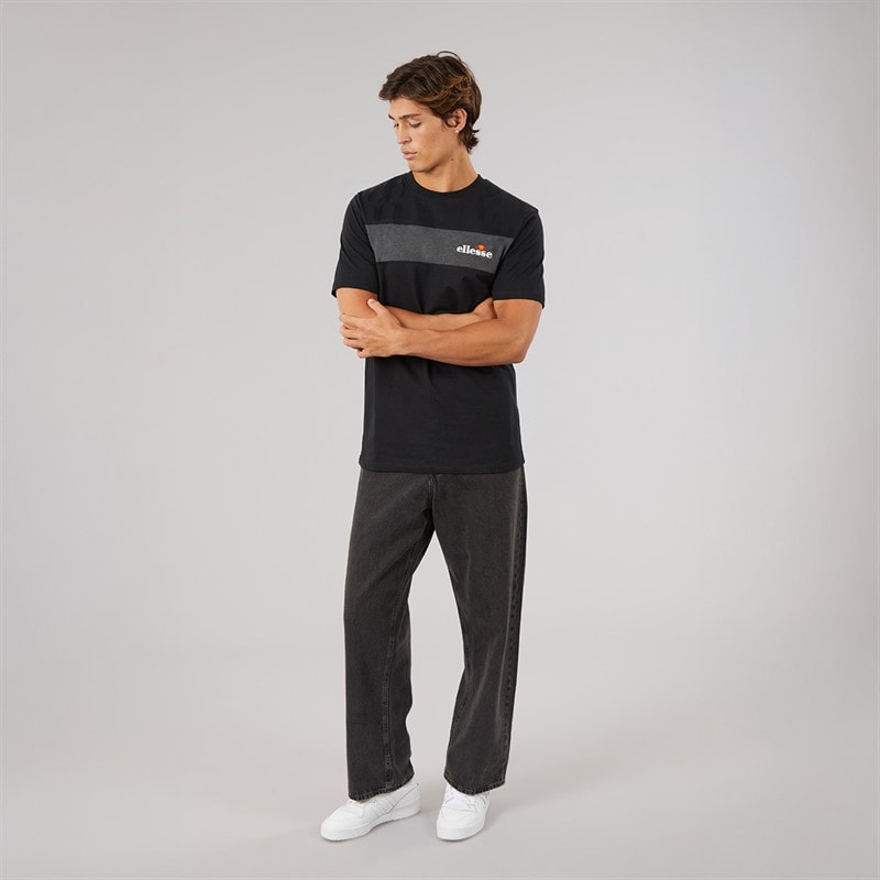 Herre moulton panel t-shirt Sort - Billede 4
