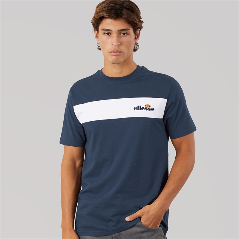 Herre moulton panel t-shirt Navy - Billede 1