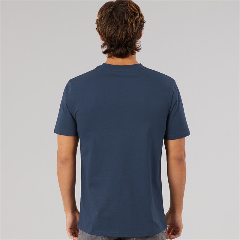 Herre moulton panel t-shirt Navy - Billede 2