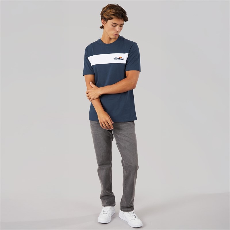 Herre moulton panel t-shirt Navy - Billede 4