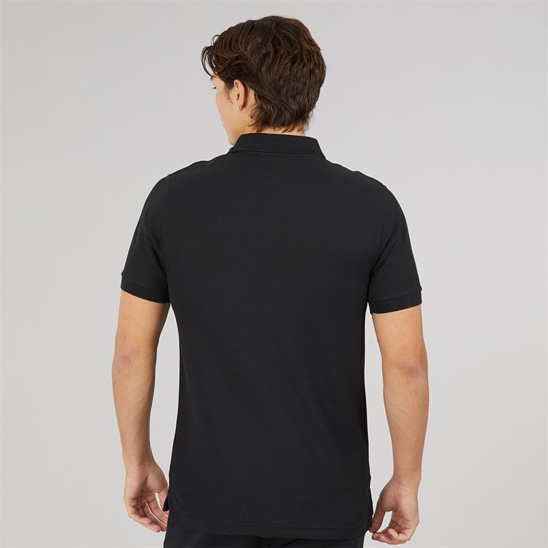 Herre loch polo-shirt Sort - Billede 2