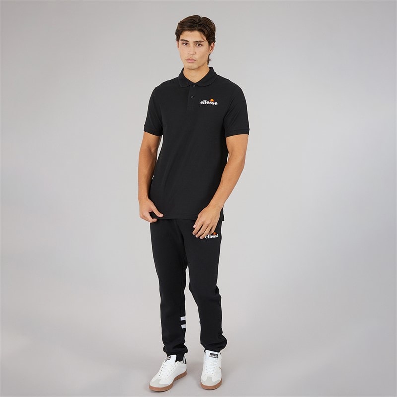 Herre loch polo-shirt Sort - Billede 3