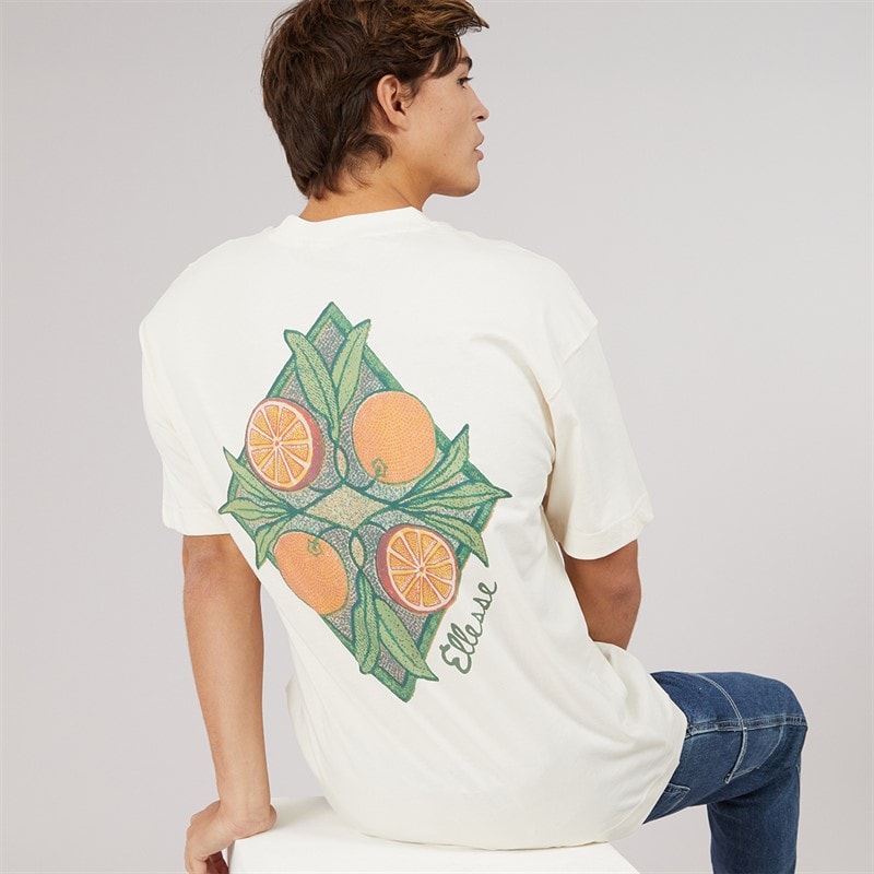 Herre the citrus back grafisk t-shirt Off White - Billede 1