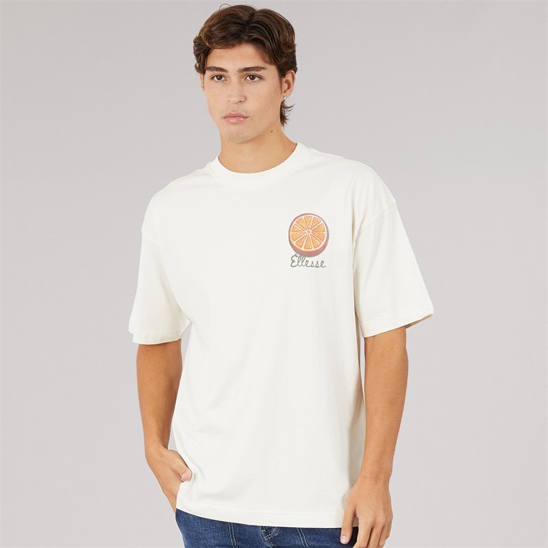 Herre the citrus back grafisk t-shirt Off White - Billede 2