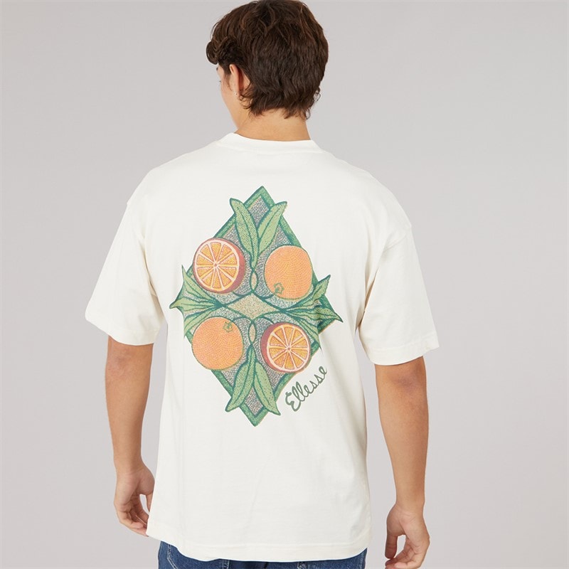 Herre the citrus back grafisk t-shirt Off White - Billede 3