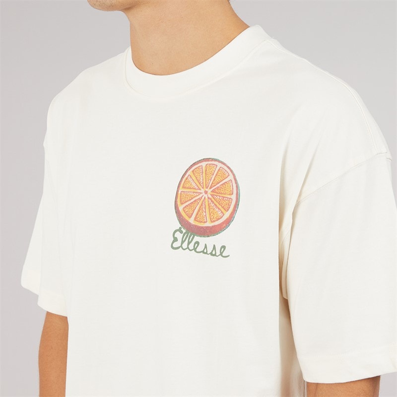 Herre the citrus back grafisk t-shirt Off White - Billede 5