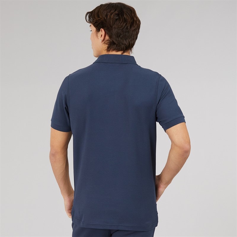 Herre loch polo-shirt Navy - Billede 2