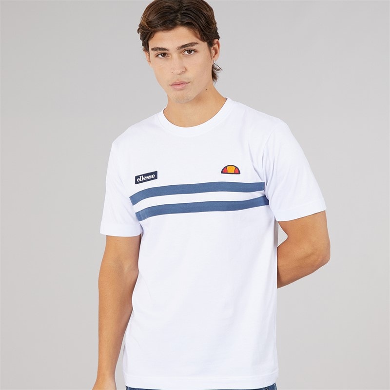 Herre venire t-shirt Hvid/Blå - Billede 1