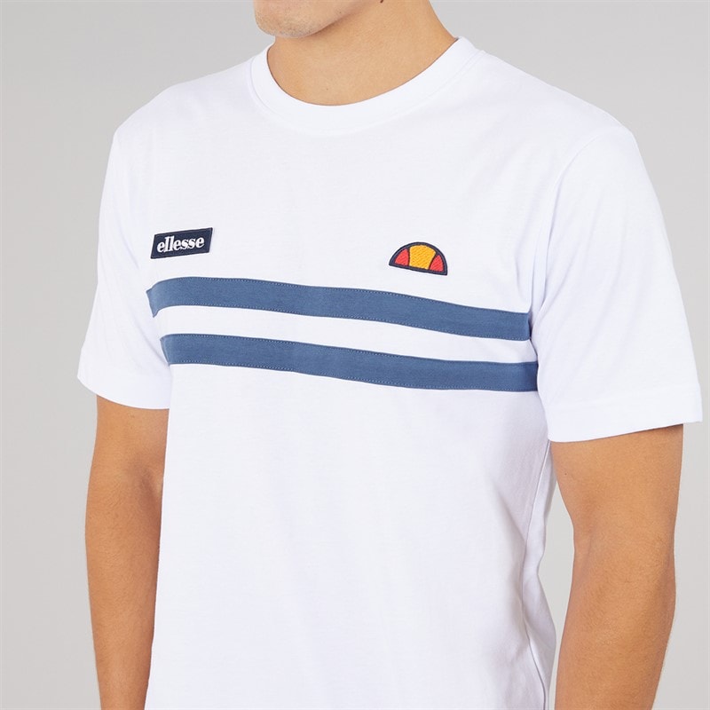 Herre venire t-shirt Hvid/Blå - Billede 3