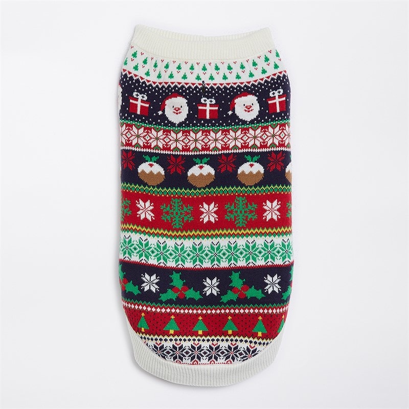 Dog jacquard juletrøje Multi - Billede 3