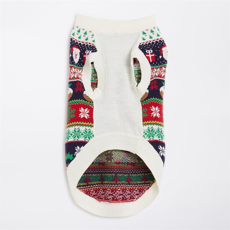 Dog jacquard juletrøje Multi - Billede 4