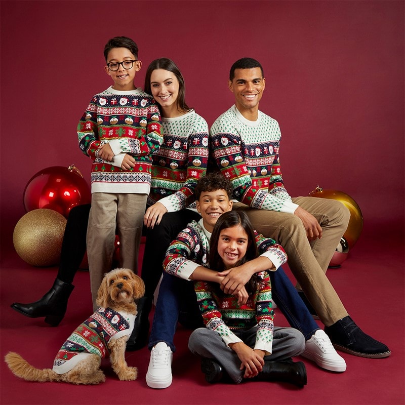 Dog jacquard juletrøje Multi - Billede 5