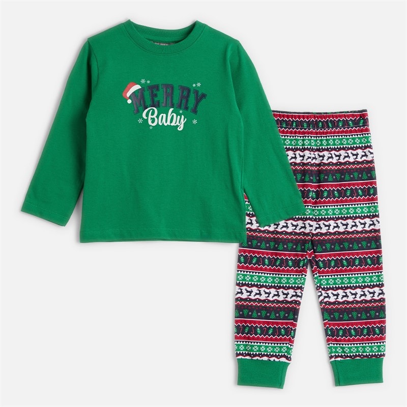 Fluid Børn julefamilie pyjamasæt - Multi