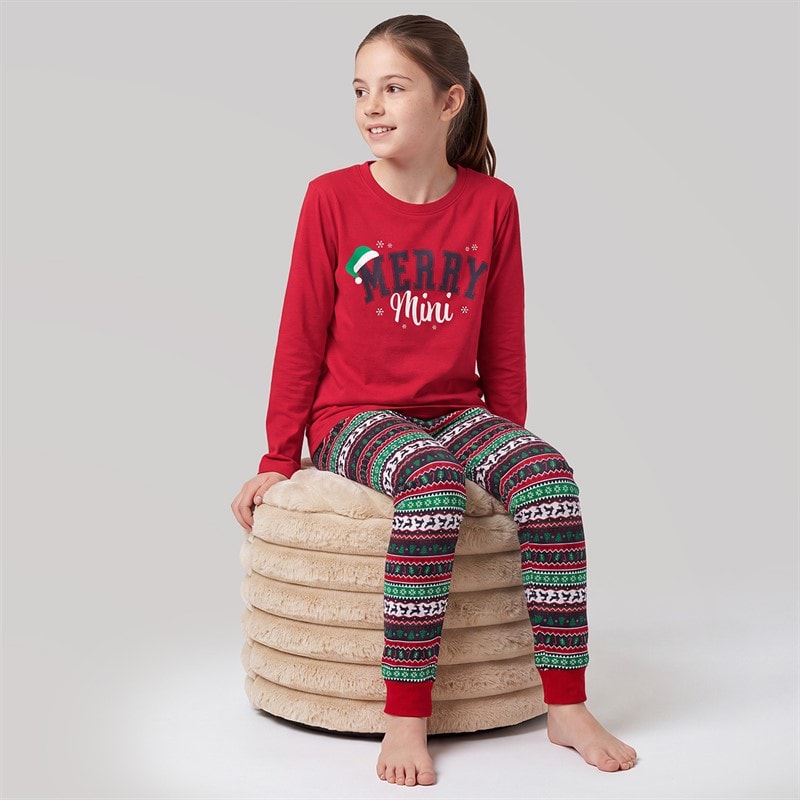 Piger julefamilie pyjamasæt Multi - Billede 3