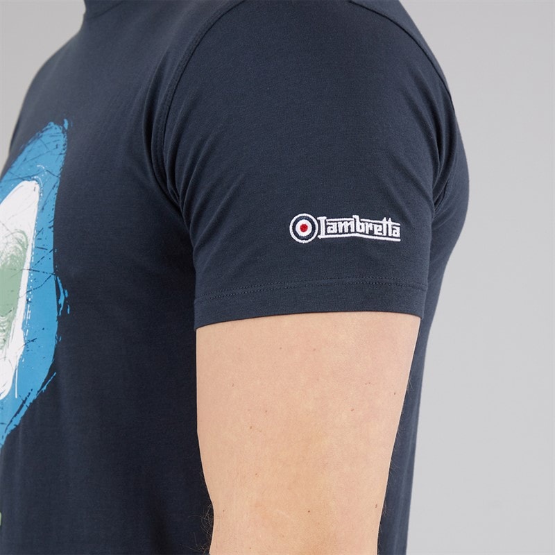 Herre target spray t-shirt Marineblå - Billede 3