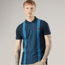 Herre klassisk stribet polo-shirt Navy/Moonlit Ocean