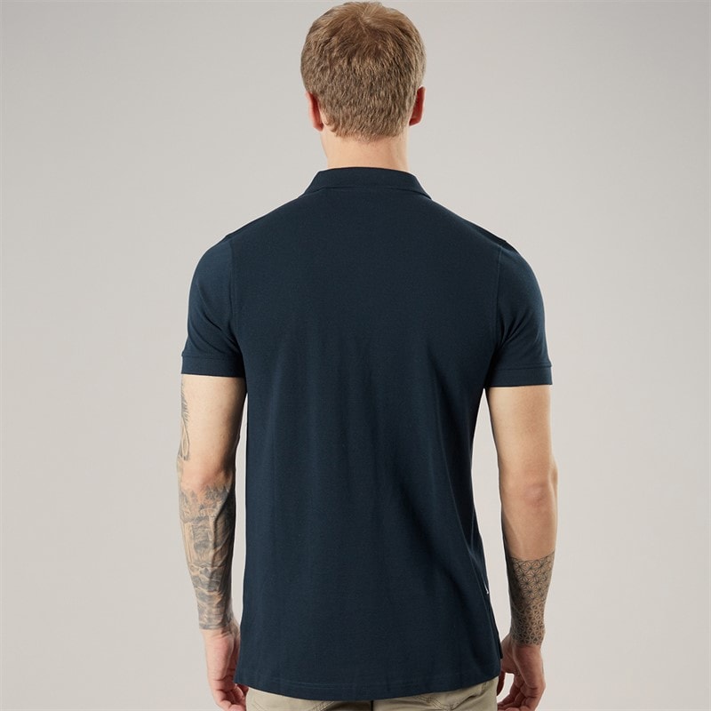 Herre klassisk stribet polo-shirt Navy/Moonlit Ocean - Billede 2