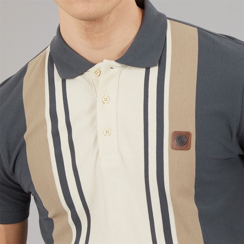 Herre klassisk stribet polo-shirt Iron - Billede 3