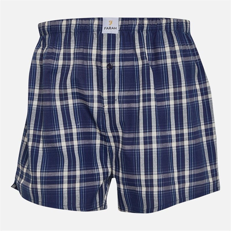 Herre minet trepak vævede boxershorts Navy Blue Check/Marineblå/Navy Blue Check - Billede 2