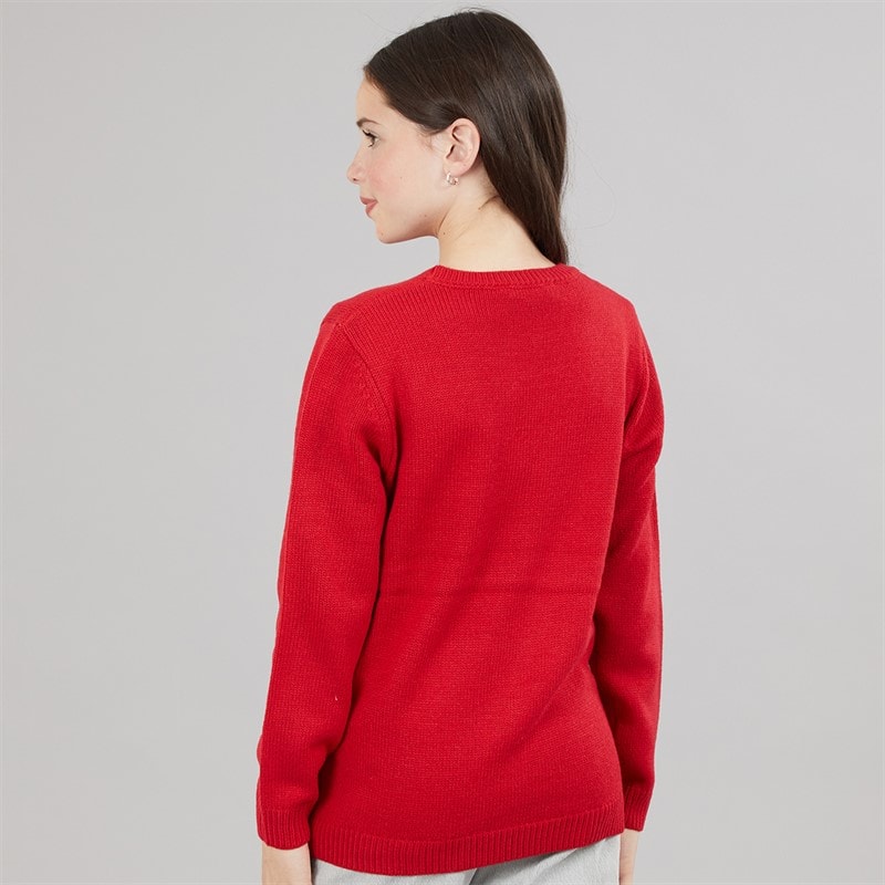 Piger Rudolf julesweater Rød - Billede 2