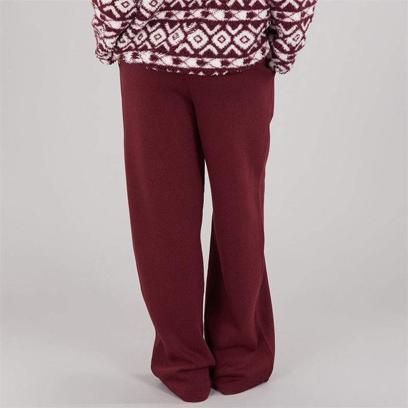 Dame joggers med åben kant Bourgogne - Billede 2